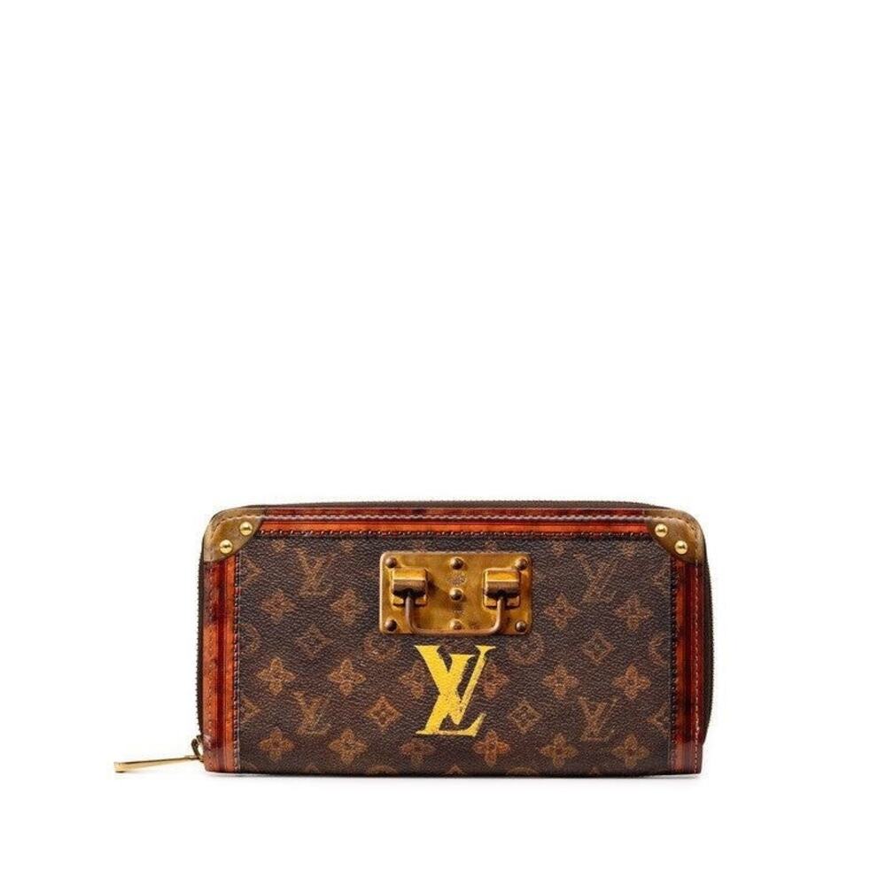 Louis Vuitton Monogram Transformed Trunktime Zippy Wallet Long Wallet Brown